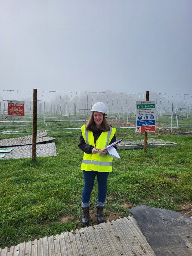 Jess Jones at Solar Light Solar Farm