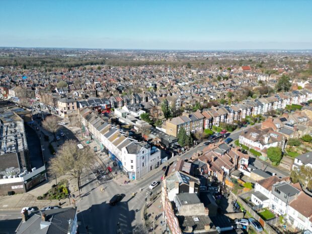 Finchley high street North London UK